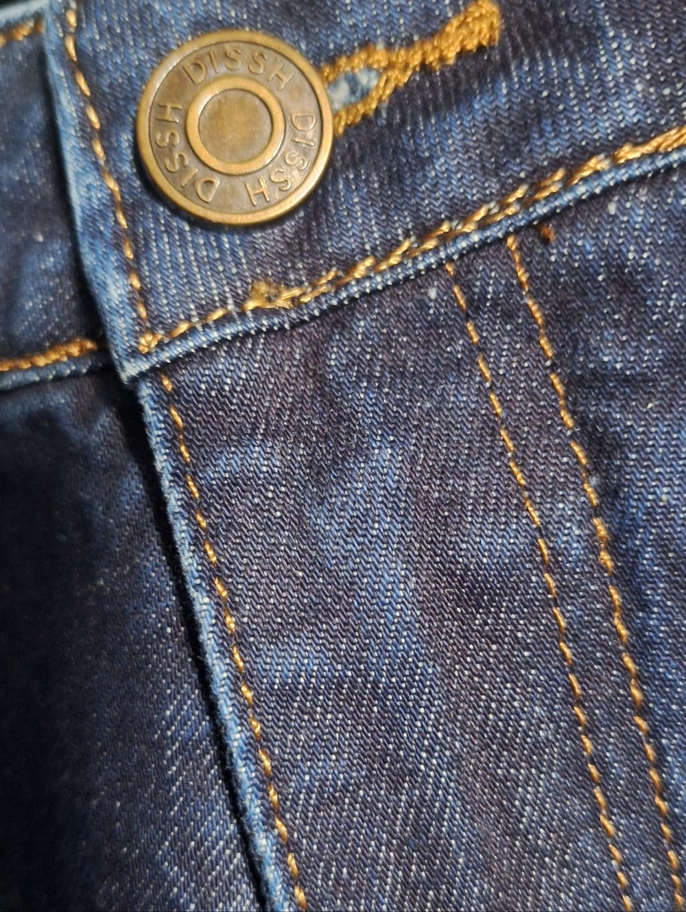 Dissh Brody Indigo Mid Rise Cargo Wide Leg Denim Jeans 4 - Picture 8 of 9